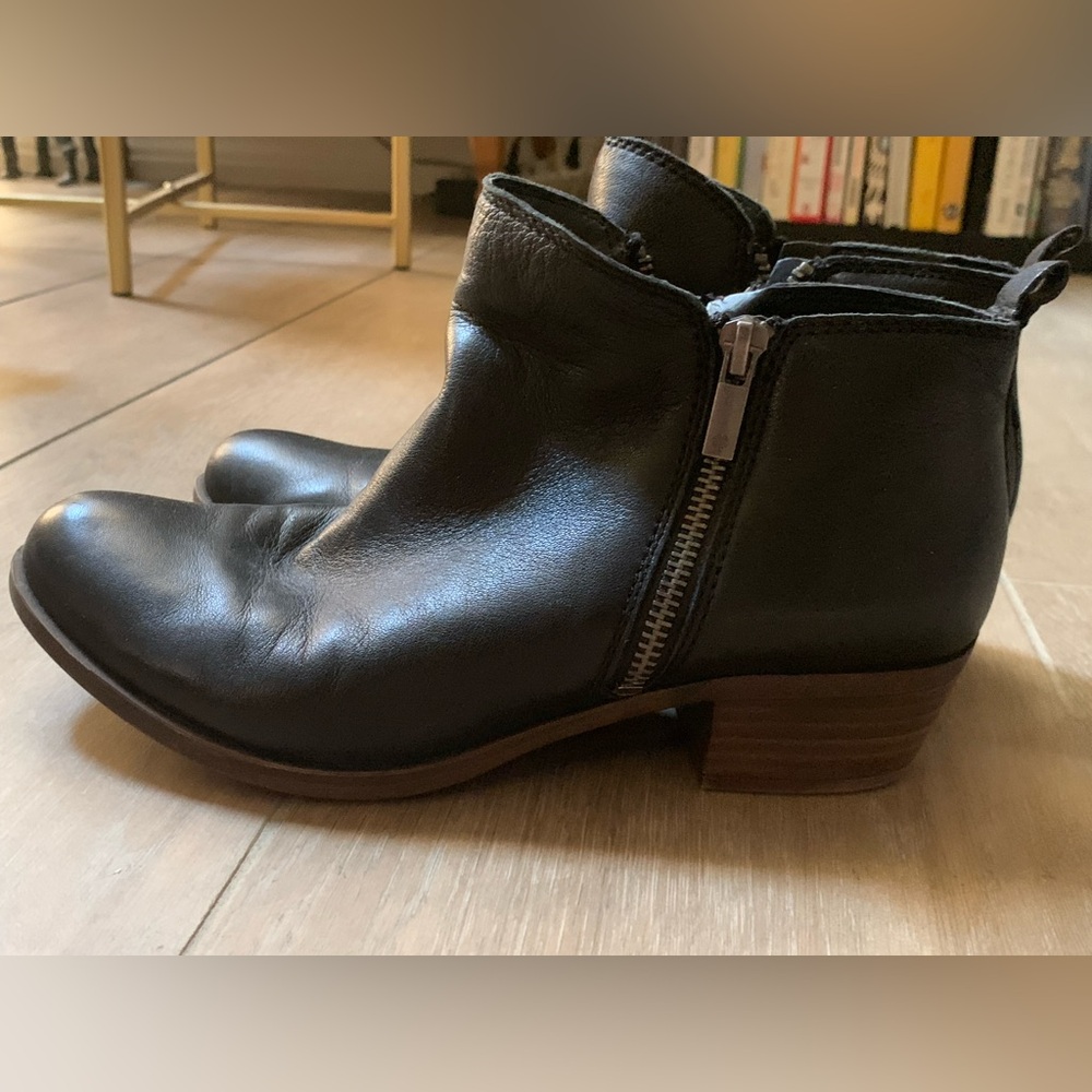 Lucky Brand black ankle booties